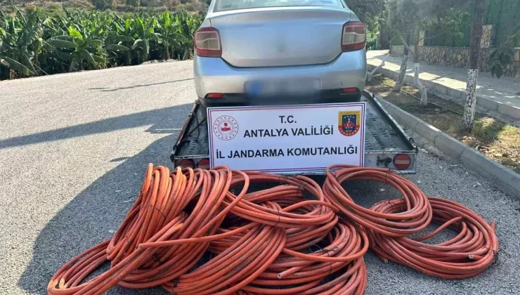 Antalya’da enerji ve nakil kablosu hırsızlığına yönelik operasyonda 2 kişi yakalandı